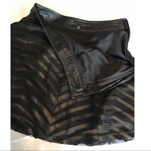 Guess Circle Flared Mini Skirt - (Black) - Picture 9 of 14